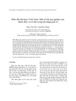 Biến đổi khí hậu ở Việt Nam: Một số kết quả nghiên cứu, thách thức và cơ hội trong hội nhập quốc tế