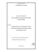 Nghiên cứu, đề xuất giải pháp, thiết kế và chế tạo thiết bị xử lý bụi tại gương lò cho dây chuyền đào lò bằng máy combai AM 50z