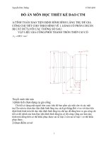 Đồ án thiết kế môn học Thiết kế dao CTM
