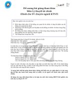 Đề cương bài giảng tham khảo Môn Lý thuyết tài chính