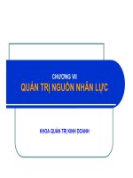 bài giảng quản trị học - chương 7 quản trị nguồn nhân lực
