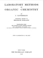 laboratory methods of organic chemistry (gatterman, 1937)