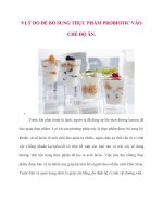 9 lý DO để bổ SUNG THỰC PHẨM PROBIOTIC vào CHẾ độ ăn