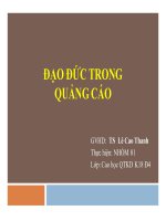 Tiểu luận đạo đức trong quảng cáo