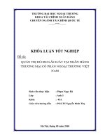 khóa luận tốt nghiệp quản trị rủi ro lãi suất tại ngân hàng thương mại cổ phần ngoại thương việt nam