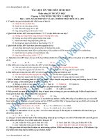 Tài liệu ôn thi đại học môn Sinh