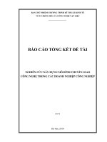 nghiên cứu xây dựng mô hình chuyển giao công nghệ trong các doanh nghiệp công nghiệp
