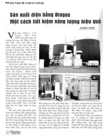 Sản xuất điện bằng biogas một cách tiết kiệm năng lượng hiệu quả