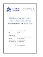 báo cáo thực tập nhận thức tại công ty tnhh phát triển thương mại dịch vụ sen vàng