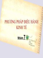 bài thuyết trình phương pháp điều hành kinh tế
