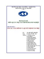 cơ cấu tài chính và quyết định tài trợ