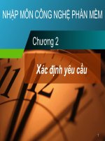 Công nghệ phần mềm chương 2 xác định yêu cầu