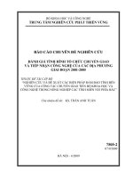 đề xuất các biện pháp đảm bảo tính bền vững của công tác chuyển giao tiến bộ khoa học và công nghệ trong nông nghiệp các tỉnh miền núi phía bắc-