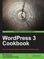 wordpress 3 cookbook [electronic resource] over 100 recipes to help you enhance your wordpress site!