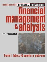 financial management & analysis - fabozzi