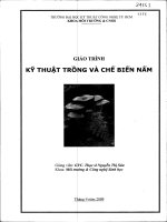 kỹ thuật trồng và chế biến nấm