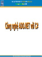 công nghệ ado.net cới c# - thực thi các hoạt động xử lý theo quan điểm giao tác (transaction)