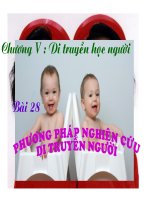 Giáo án tham thảo Sinh học 9 Tiết 29 Phương pháp nghiên cứu di truyền học ở người