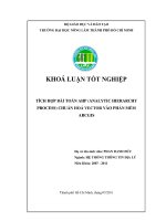 Tích hợp bài toán AHP chuẩn hoá vector vào phần mềm Arcgis