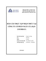 Báo cáo thực tập nhận thức tại công ty cổ phần ngày của bạn