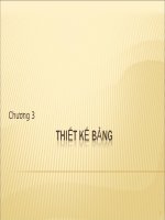 Chương 3 Thiết kế bảng