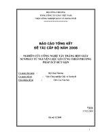 Nghiên cứu công nghệ tẩy tráng bột sun phát từ nguyên liệu gỗ cứng theo phương pháp ECF (elemertal chlorine free) rút gọn