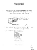 Đánh giá các công trình kiến trúc cũ có giá trị của thành phố đà nẵng và giải pháp bảo tồn, tu tạo, khai thác sử dụng