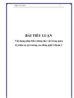 Vận dụng phép biện chứng duy vật trong quản trị nhân sự tại trường cao đẳng nghề lilama 2