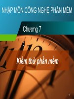 Công nghệ phần mềm - kiểm thử phần mềm