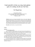 Cạnh tranh đối với khu vực công kinh nghiệm quốc tế và những vấn đề của việt nam