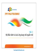 bài 2 hệ điều hành và các ứng dụng mã nguồn mở