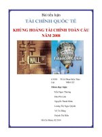 bài tiểu luận tài chính quốc tế  khủng  hoảng tài chính  2008