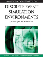 handbook of research on discrete event simulation environments technologies and applications