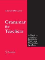 Grammar for teachers   a guide to american english for native and non native speakers