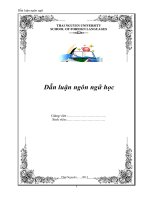 Tóm tắt môn dẫn luận ngôn ngữ