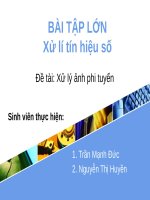 Slide báo cáo đồ án lọc nhiễu ảnh