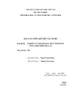 Nghiên cứu công nghệ nhuộm màu thuỷ tinh bằng công nghệ nhiệt độ cao