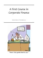 a first coursein corporate finance
