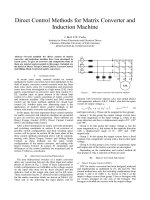 Direct control methods for matrix converter and induction motor