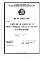Luận văn công nghệ môi trường Thiết kế hệ thống xử lý nước thải khu dân cư mỹ đức