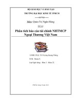 phân tích báo cáo tài chính nhtmcp ngoại thương việt nam