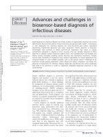 advances and challenges in biosensor based diagnosis of infectious diseases