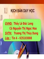 kịch bản dạy học bài 11 kiểu mảng