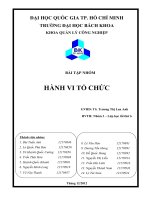 BÀI TẬP NHÓM  HÀNH VI TỔ CHỨC GROUP and TEAM