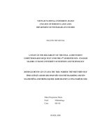luận văn đánh giá độ tin cậy của bài thi trắc nghiệm thứ nhất trên máy tính cuối kỳ 4 dành cho sinh viên năm thứ hai không chuyên ngành tiếng anh trờng đại học kinh doanh và công nghệ hà nội