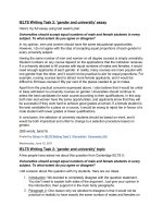 writing ielts  GENDER AND UNIVERSITY