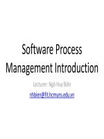 Software Process Management Introduction