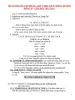 Đề cương ôn tập anh văn 9 HKII