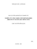 Nghiên cứu công nghệ luyện hợp kim jerro ziriconi từ nguyên liệu trong nước