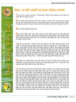 BÁC SĨ TỐT NHẤT LÀ CHÍNH MÌNH